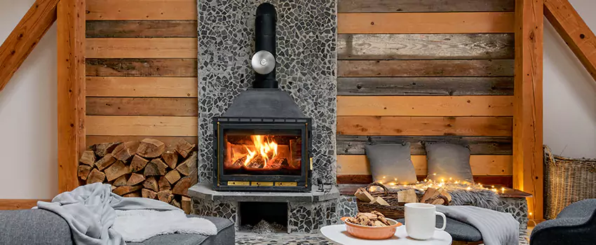 Thelin Hearth Products Direct Vent Gas Stove Fireplace Inspection in Alvin, Texas